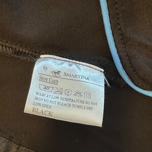 Smartpak Black Equestrian Jacket with zipper and 4 snap-button closure.